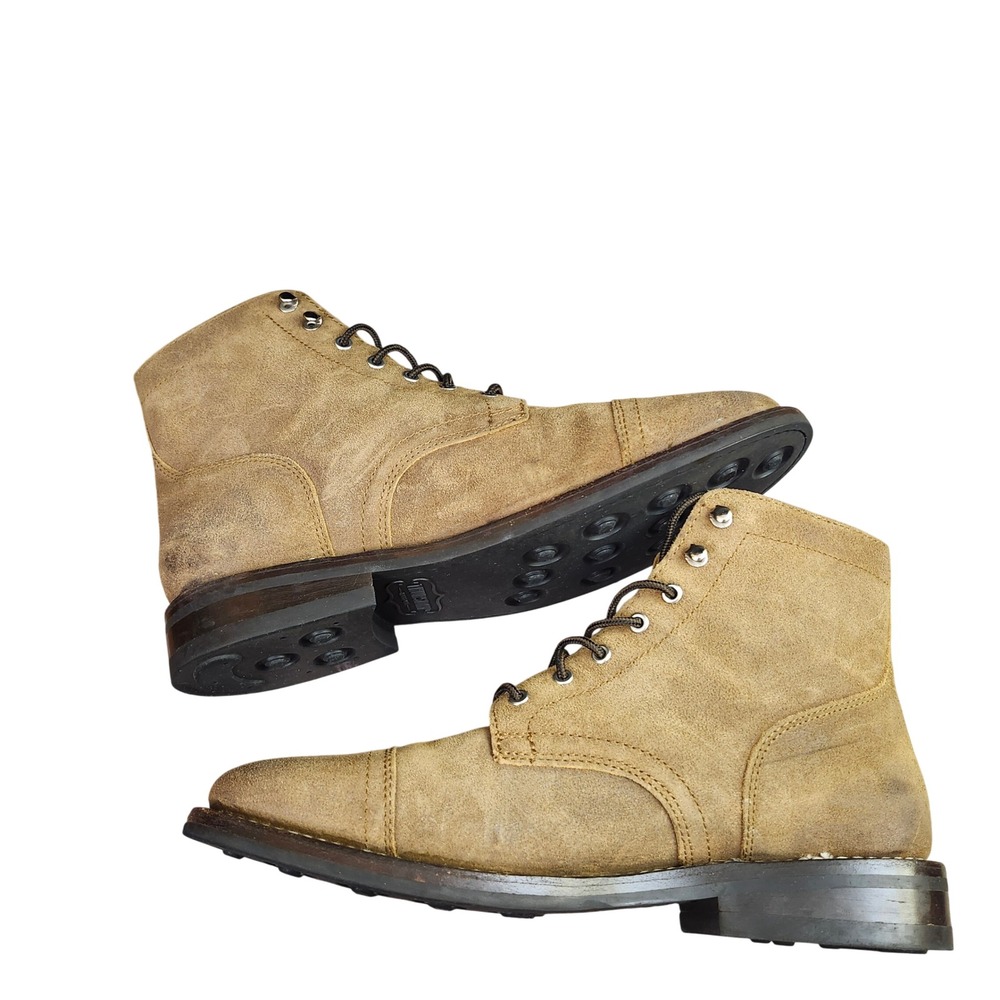 Thursday Boot Co Captain Safari Suede Cap Toe Lace Up Service Boots Mens 11